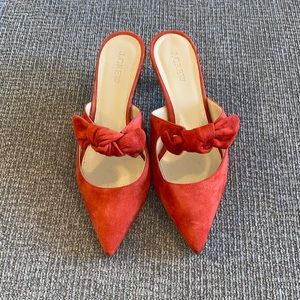 J. Crew Red Suede heels